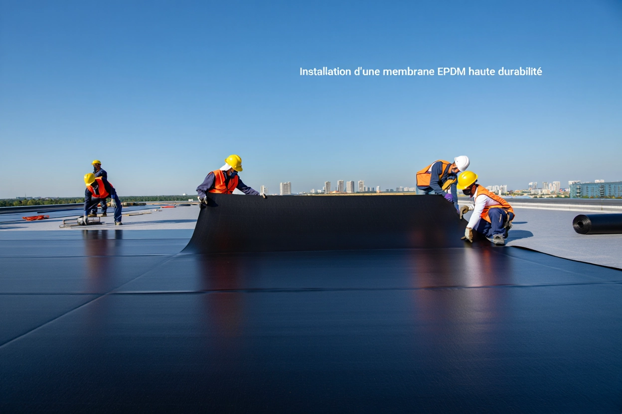 Installation d'une membrane EPDM haute durabilité