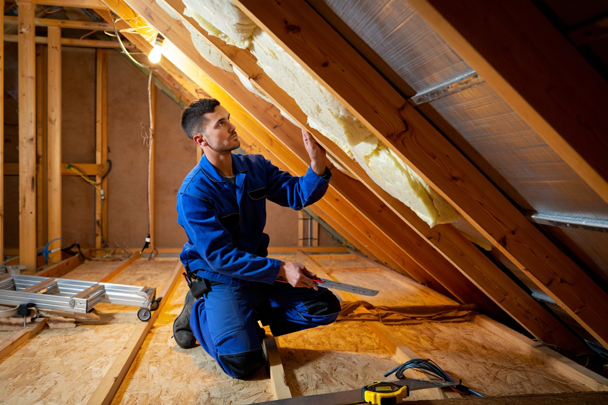 Mise en place d'une isolation de toiture par l'intérieur